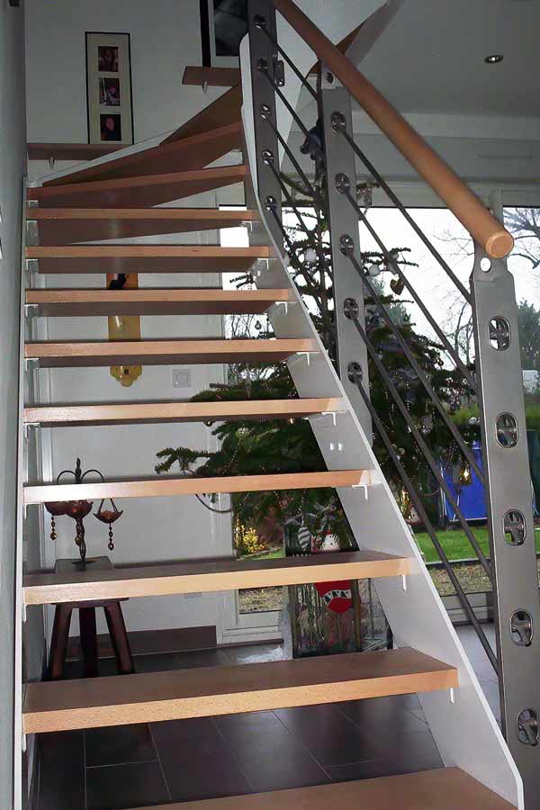 Escalier en bois métal