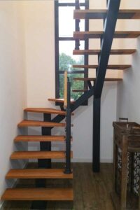 Escalier en bois métal
