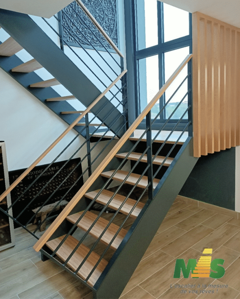Installation complète d’escalier métallique sur-mesure soignée à Le Havre
