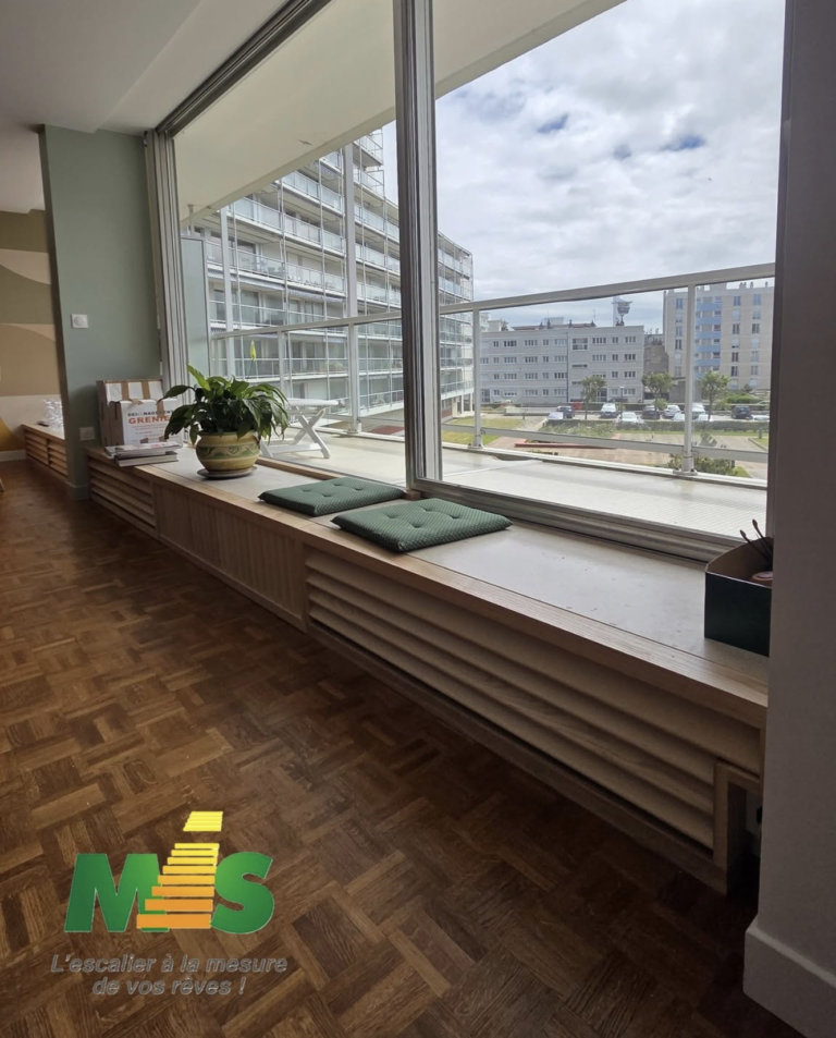 Banquette fenêtre sur mesure à Bois-Guillaume